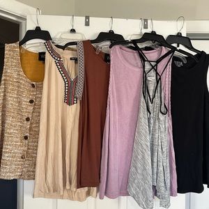 (6) tank top bundle - various brands